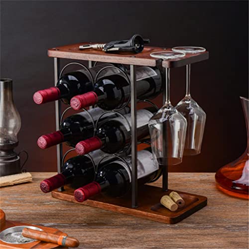 DOUBA Wine Bottle Rack Wrought Iron European Creative Wine Rack Wine Bottle Storage Rack Practical Ornaments