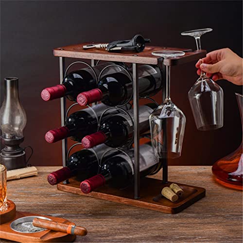 DOUBA Wine Bottle Rack Wrought Iron European Creative Wine Rack Wine Bottle Storage Rack Practical Ornaments