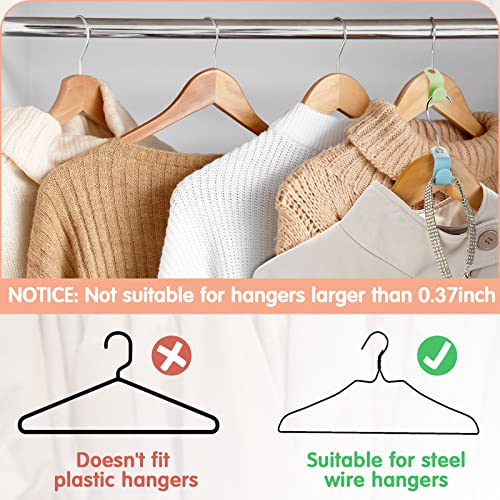400 Pcs Clothes Hanger Connector Hooks 4 Colors Cascading Hanger Hooks Heavy Duty Space Saving Connecting Buckle Hooks for Hanger Extender Clips Plastic Connection Hooks for Closet Organizer