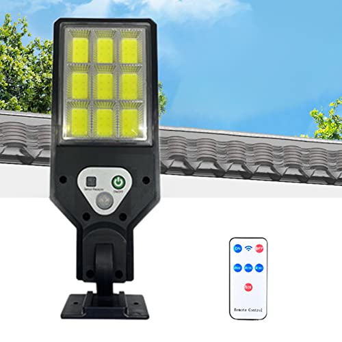 Iuhan Solar Street Light, IP65 Waterproof Outdoor Solar Powered Street Lights Dusk to Dawning with Motion Sensor LED Floods Light for Parking Lot, Drive-Way