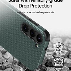 EJGNA Military-Grade Hybrid Case for Galaxy S23, Shockproof Anti-Scratch Bumper Cover, 6.1'' - Green