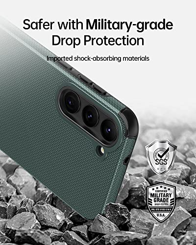 EJGNA Military-Grade Hybrid Case for Galaxy S23, Shockproof Anti-Scratch Bumper Cover, 6.1'' - Green