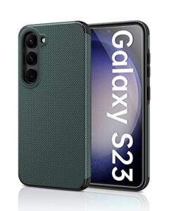 ejgna military-grade hybrid case for galaxy s23, shockproof anti-scratch bumper cover, 6.1'' - green