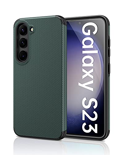 EJGNA Military-Grade Hybrid Case for Galaxy S23, Shockproof Anti-Scratch Bumper Cover, 6.1'' - Green