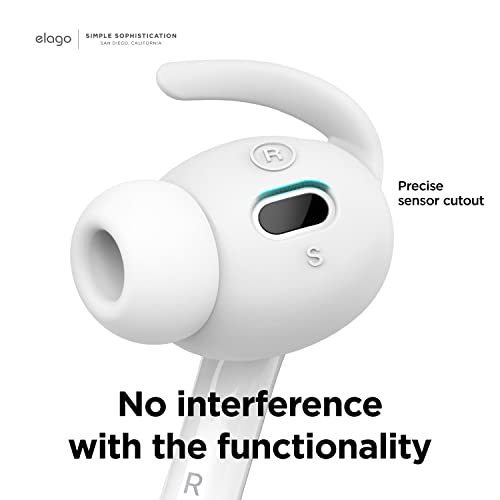 elago [4 Pairs] Ear Hooks Covers Compatible with AirPods Pro 2 - Earbuds Hook Compatible with AirPods Pro 2nd Generation, Small Large 2 Size [Not Fit in The Charging Case] [US Patent Registered]