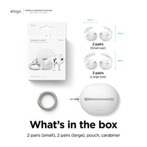 elago [4 Pairs] Ear Hooks Covers Compatible with AirPods Pro 2 - Earbuds Hook Compatible with AirPods Pro 2nd Generation, Small Large 2 Size [Not Fit in The Charging Case] [US Patent Registered]