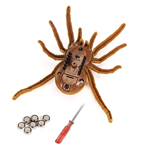 Lylyzoo Robotic Toy Tarantula for Indoor Cats, Electric Moving Fake Spider, Fun Prank Toy, Battery-Operated Interactive Cat Toys for Kitten Chasing and Entertainment (Fake Tarantula)