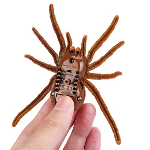 Lylyzoo Robotic Toy Tarantula for Indoor Cats, Electric Moving Fake Spider, Fun Prank Toy, Battery-Operated Interactive Cat Toys for Kitten Chasing and Entertainment (Fake Tarantula)