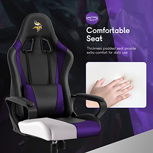 Gaming Chair Office Chair High Back Racing Computer Chair Task PU Desk Chair Ergonomic Swivel Rolling Chair with Lumbar Support for Home Office