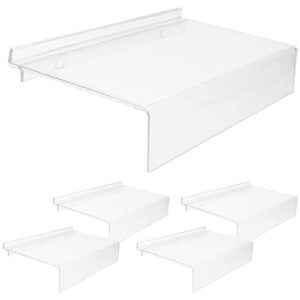 doitool shelves for wall small wall shelf 5pcs floating plastic clear wall-mounted shoes stand rack sneaker holder levitating shoe rack for showcase sneaker collection plastic shelves