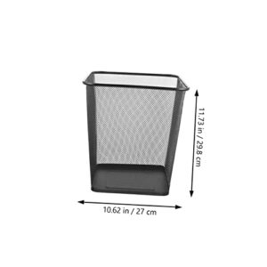 DOITOOL Supplies Gare Kitchen Wastebasket Storage Square Mesh Lightweight Office for Modern Small Bins Container Garbag Open Trash Cans Paper Garbage Desk Vintage Living Rubbish Bin