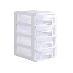 gatuida plastic storage drawers, clear desktop drawer storage cabinet storage case storage box multilayer sundries holder for home school office