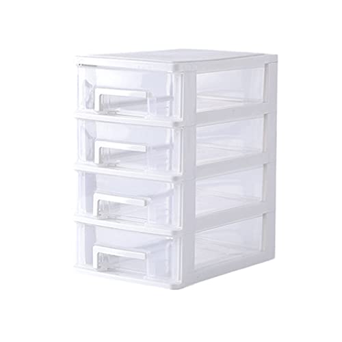 Gatuida Plastic Storage Drawers, Clear Desktop Drawer Storage Cabinet Storage Case Storage Box Multilayer Sundries Holder for Home School Office