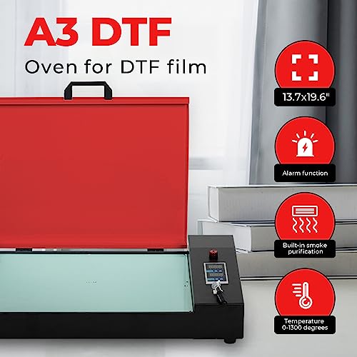 PUNEHOD A4 DTF Printer L805 Transfer Printer with 100% Transfer Rate for DIY T-Shirt, Hoodie, and Fabric Printing (Printer + Oven + 100pcs Films)