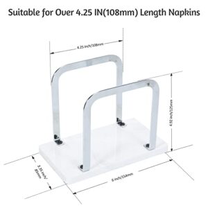 Winmien Napkin Holder, Paper Towel Dispenser with Marble Base for Kitchen Countertops.（Chrome）