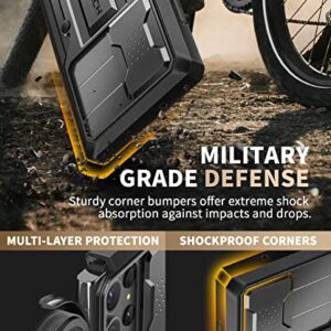 Tongate for Samsung Galaxy S23 Ultra Case with Sliding Camera Cover, [with Front Frame] Dual Layer Military Grade Protection Belt-Clip & Kickstand Phone Case for Galaxy S23 Ultra, Black