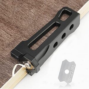 woodworking veneer edge trimmer - r1+r2 chamfer plane, edge banding cutter, manual planer blade, burr scraper for board & wood surfaces