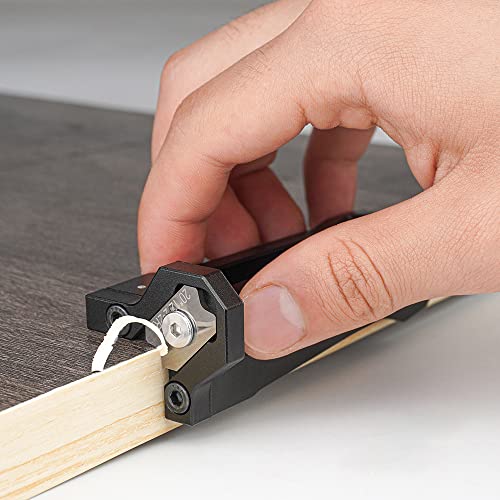 Woodworking Veneer Edge Trimmer - R1+R2 Chamfer Plane, Edge Banding Cutter, Manual Planer Blade, Burr Scraper for Board & Wood Surfaces