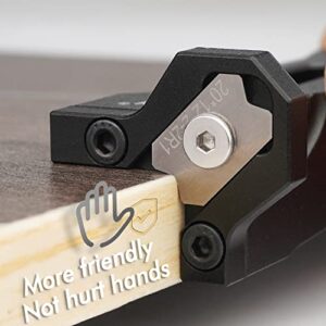 Woodworking Veneer Edge Trimmer - R1+R2 Chamfer Plane, Edge Banding Cutter, Manual Planer Blade, Burr Scraper for Board & Wood Surfaces