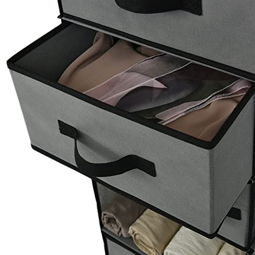 GRANNY SAYS Bundle of 1-Pack Hanging Clothes Organizer & 3-Pack Rectangle Storage Bins with Lids and Handles