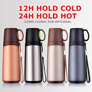 XDCHLK Thermos Bottle Stainless Steel Vacuum Flask Travel Coffee Thermo Mug School Insulated Home Cup (Color : D)