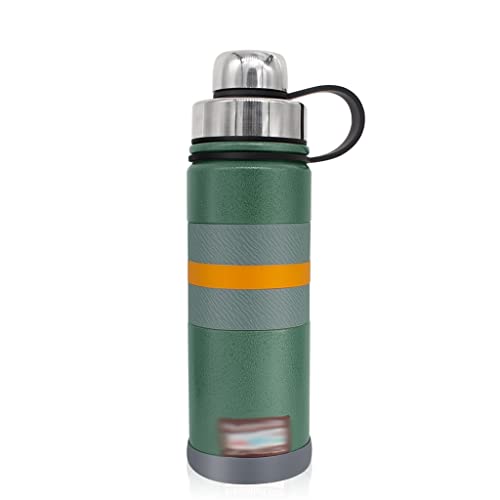 XDCHLK Stainless Steel Thermos Flask Vacuum Sports Tumbler Heat Preservation Water Bottle Portable Mug Insulated Cup (Color : Black, Size : 1000ml)