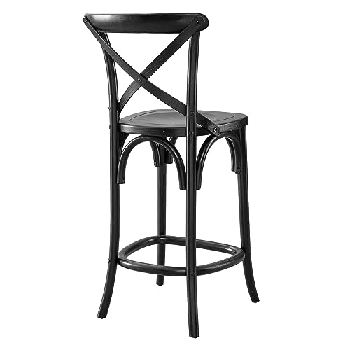 Modway Gear Counter Stool in Black