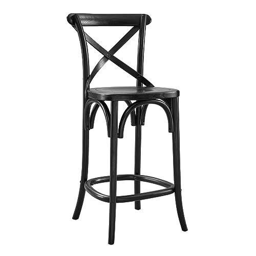 Modway Gear Counter Stool in Black