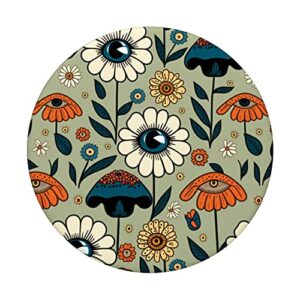 Cottagecore Mushroom Flower Hippie 60s 70s Aesthetic Style PopSockets Swappable PopGrip