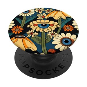 cottagecore mushroom flower hippie 60s 70s aesthetic style popsockets swappable popgrip