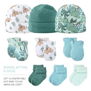 The Peanutshell Newborn Clothes & Accessories Gift Set -16 Piece Layette Set - Wild Jungle - Fits Newborn to 3 Months