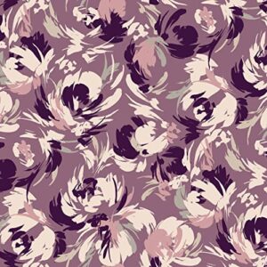 texco inc poly spandex floral/abstract power mesh fabric/4-way knit prints athletic wear apparel, diy fabric, mauve blush 3 yards