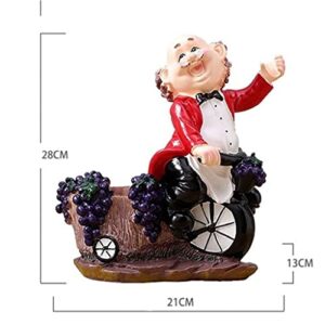 DOUBA Cute Resin Cartoon Statue Wine Rack Bottle Whisky Rack Home Storage Decoration Crafts