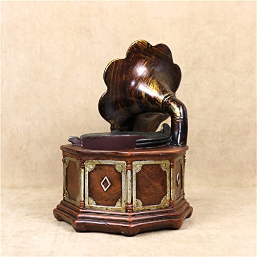 DOUBA Vintage Gramophone Model Wine Bottle Holder Decorative Rack Wine Set Decoration Craft Suitable for Home bar