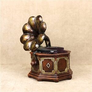 DOUBA Vintage Gramophone Model Wine Bottle Holder Decorative Rack Wine Set Decoration Craft Suitable for Home bar