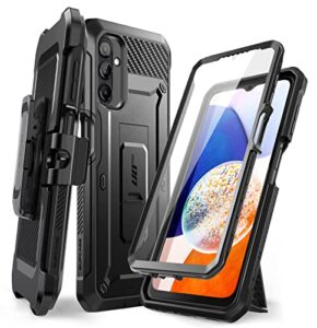 supcase unicorn beetle pro case for samsung galaxy a14 5g (2023), full-body rugged belt-clip & kickstand case with built-in screen protector (black)