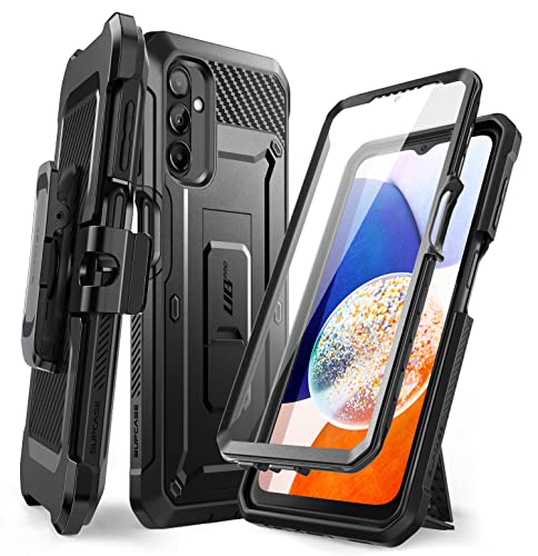 SUPCASE Unicorn Beetle Pro Case for Samsung Galaxy A14 5G (2023), Full-Body Rugged Belt-Clip & Kickstand Case with Built-in Screen Protector (Black)