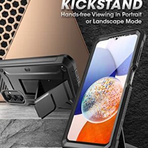 SUPCASE Unicorn Beetle Pro Case for Samsung Galaxy A14 5G (2023), Full-Body Rugged Belt-Clip & Kickstand Case with Built-in Screen Protector (Black)