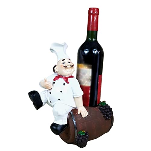 DOUBA Sitting Wine Barrel Chef Wine Rack Decoration Resin Wine Bottle Rack bar Restaurant Decoration Furniture