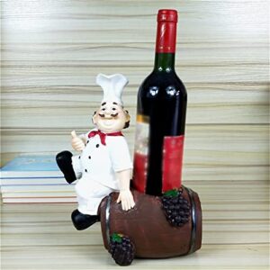 DOUBA Sitting Wine Barrel Chef Wine Rack Decoration Resin Wine Bottle Rack bar Restaurant Decoration Furniture