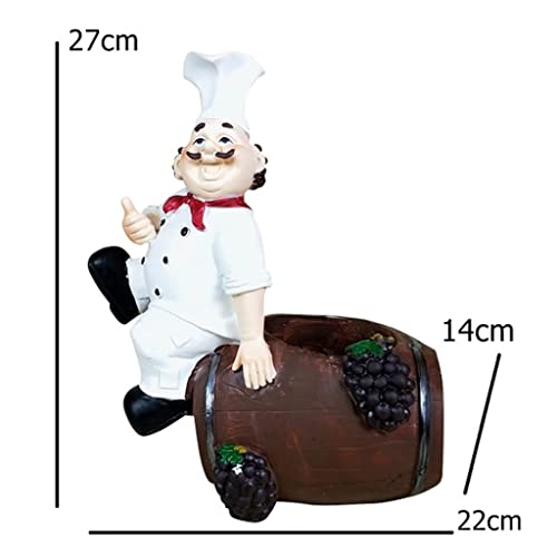 DOUBA Sitting Wine Barrel Chef Wine Rack Decoration Resin Wine Bottle Rack bar Restaurant Decoration Furniture