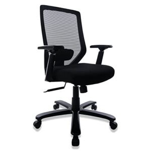 clatina desk chairs with wheels, ergonomic mesh office chair adjustable height and swivel lumbar support home office chair for home office and gaming (black)