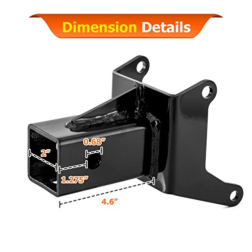 WeiSen UTV 2" Rear Receiver Hitch Compatible with 2012-2023 Can-Am Outlander & Renegade 1000 850 800 650 570 500 450 MAX XMR