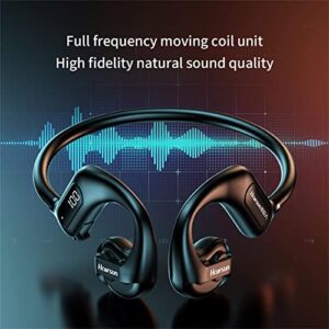 Upgrade HiFi ANC Wireless Bones-Conduction Headphone Bluetooth 5.3 Bone-Drive Headset Ipx6 Waterproof,Stereo Earphone Sport Compatible with iOS and Android for Sports Gym (Black)