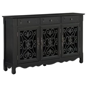 seasd 59.8" console table sideboard with 3 doors, drawers and adjustable shelves for living room dining room
