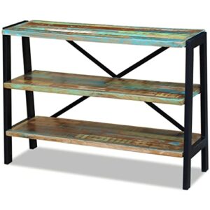 SEASD Sideboards and Buffets Decor 3 Shelves Solid Reclaimed Wood