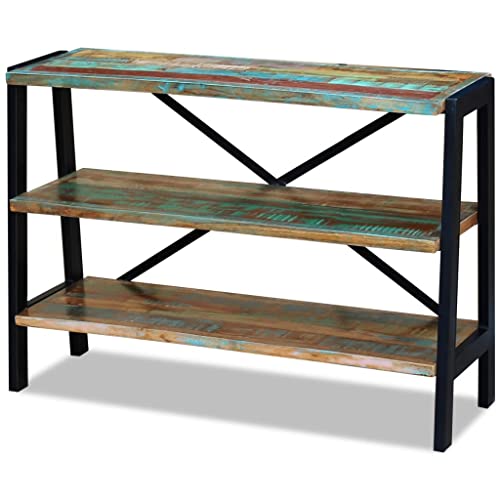 SEASD Sideboards and Buffets Decor 3 Shelves Solid Reclaimed Wood