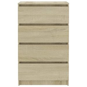 SEASD Sideboards and Buffets Cabinet with Storage Decor Sonoma Oak 23.6"x13.8"x38.8" Chipboard