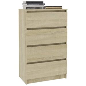 SEASD Sideboards and Buffets Cabinet with Storage Decor Sonoma Oak 23.6"x13.8"x38.8" Chipboard