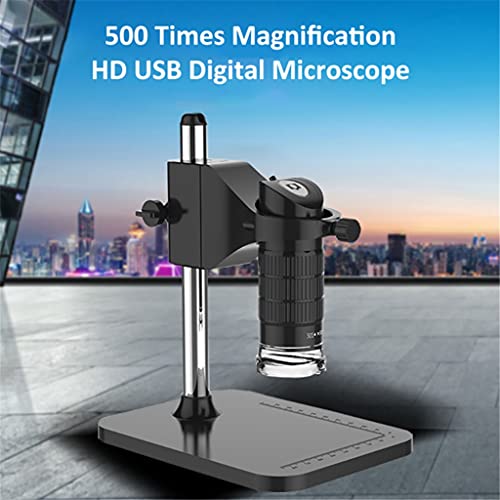 CZDYUF Professional Handheld USB Digital Microscope 500X 2MP Electronic Endoscope Adjustable 8 LED Magnifier Camera with Stand (Color : D, Size : 500X)